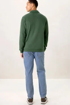 Donkergroene polo sweater
