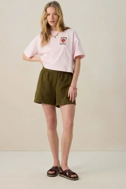 Donkergroene short