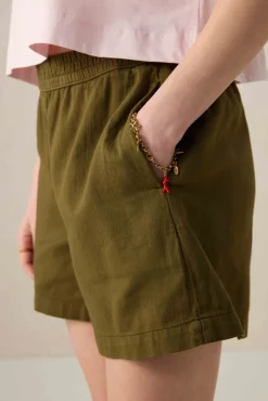 Donkergroene short