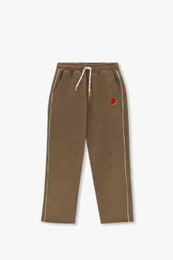 Donkergroene straight leg sweatpants