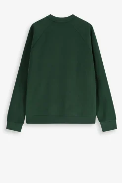 Donkergroene sweater met print
