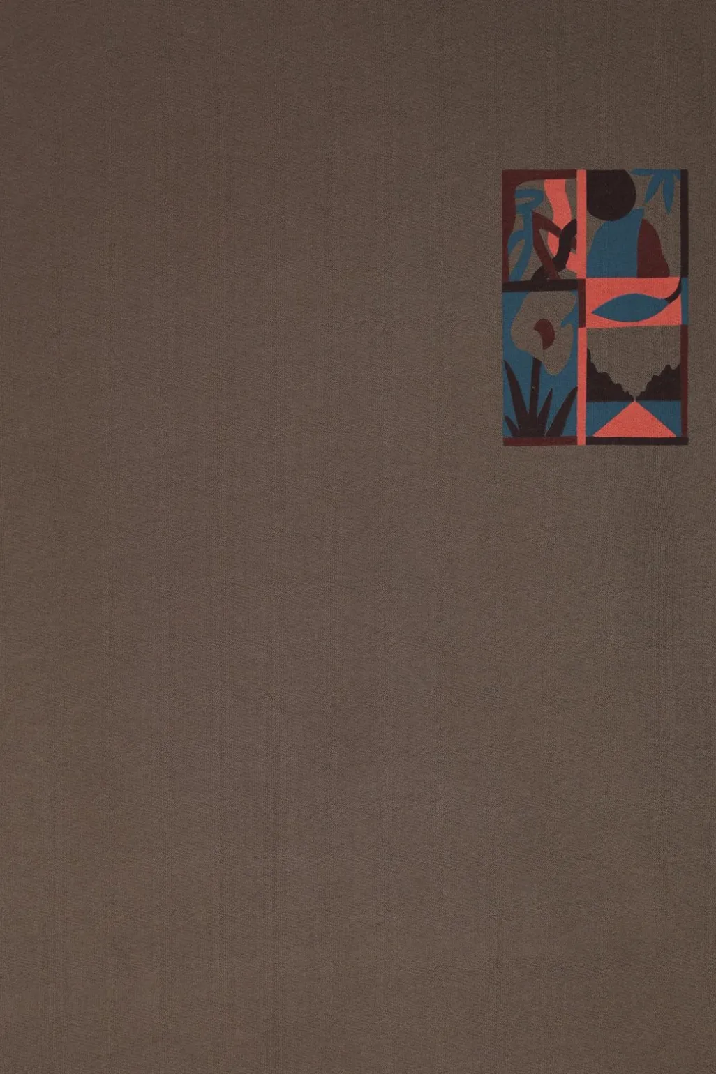 Donkergroene sweater met print