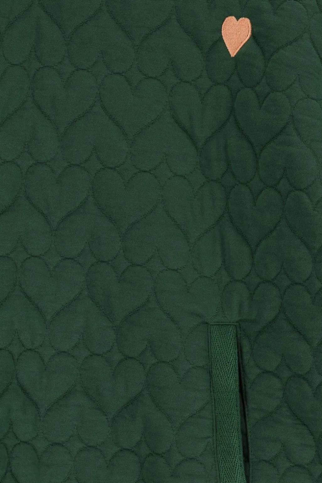 Donkergroene sweatjurk met hartjes