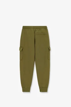 Donkergroene sweatpants met opgestikte zakken