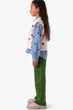 Donkergroene wide leg jeans