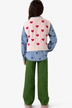 Donkergroene wide leg jeans