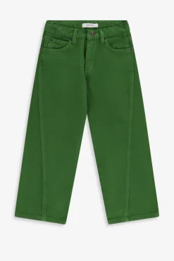 Donkergroene wide leg jeans