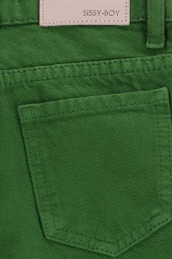 Donkergroene wide leg jeans