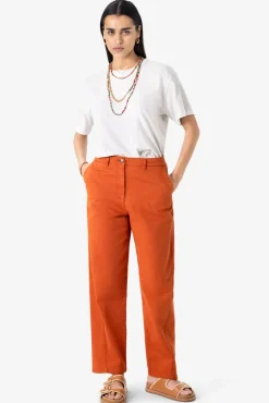 Donkeroranje mid waist tapered leg jeans
