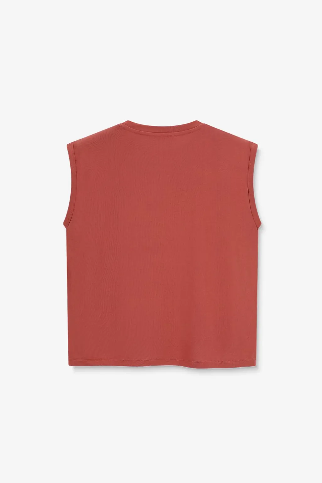 Donkeroranje mouwloos T-shirt