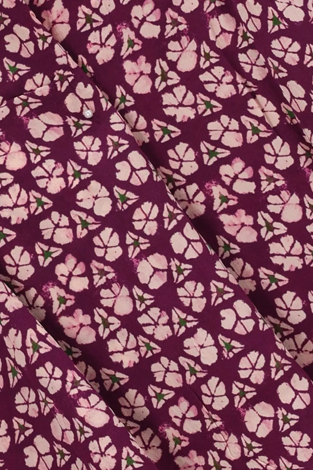 Donkerpaarse midi rok met print