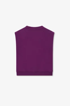 Donkerpaarse mouwloze sweater