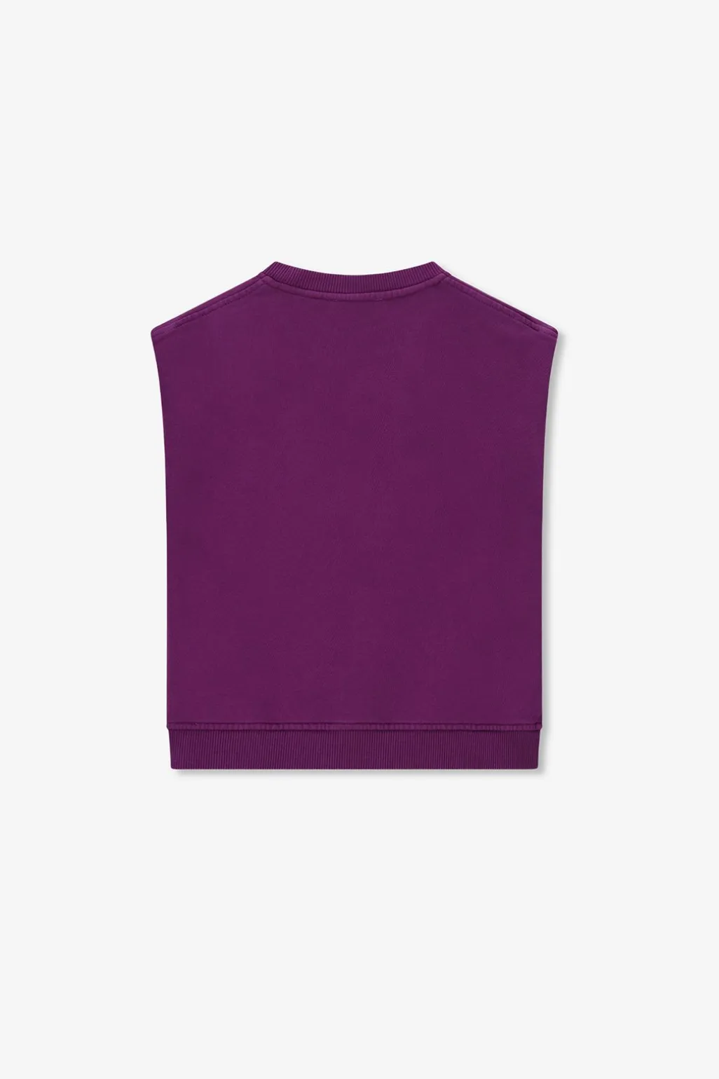 Donkerpaarse mouwloze sweater