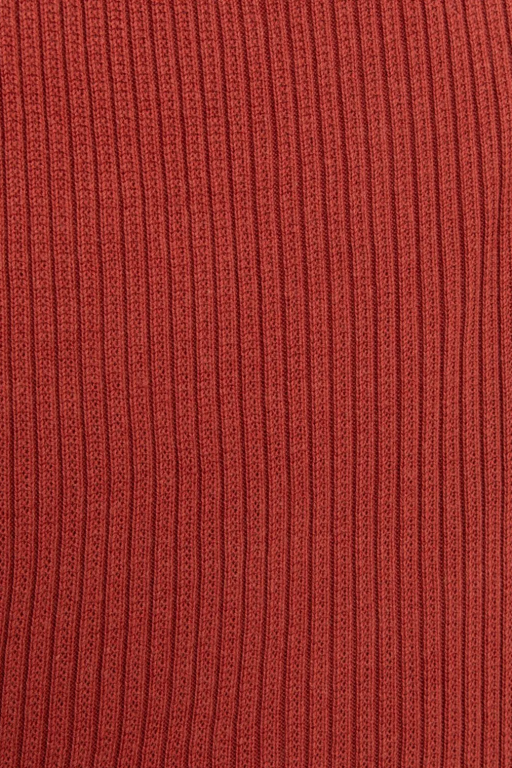 Donkerrode gebreide one shoulder top