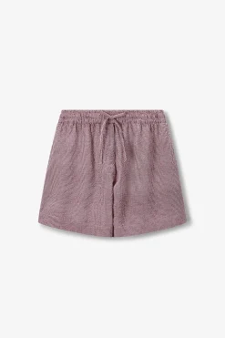 Donkerrode gestreepte short