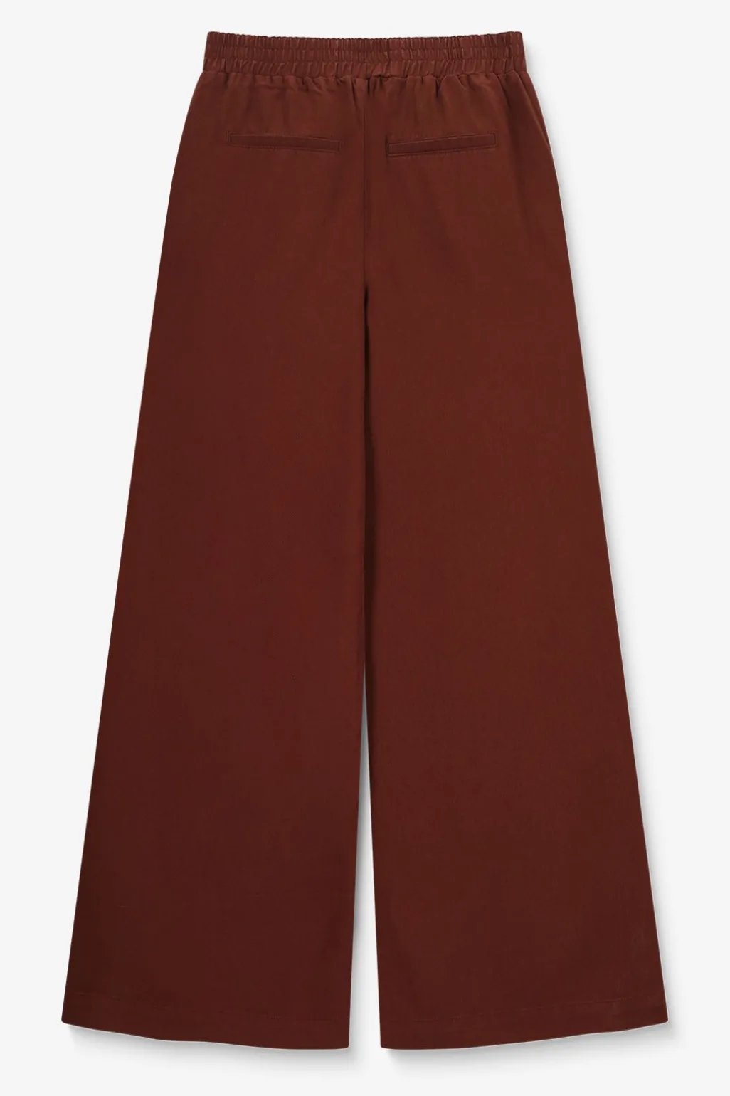 Donkerrode high waist wide leg broek