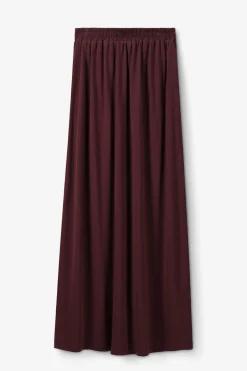 Donkerrode jersey maxi-rok