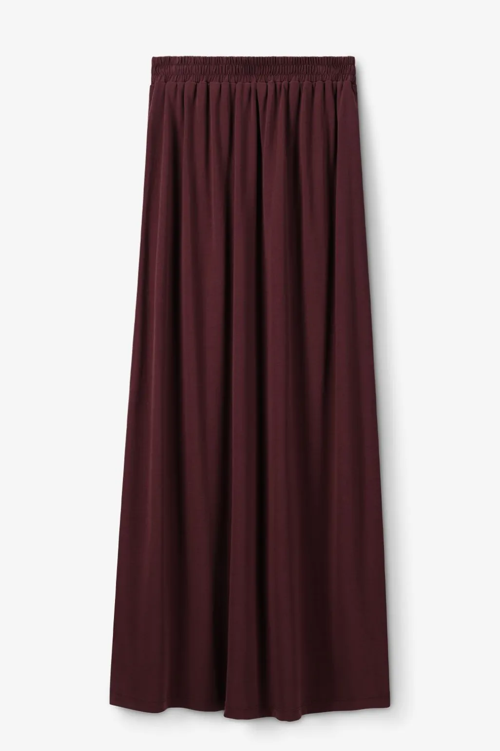 Donkerrode jersey maxi-rok
