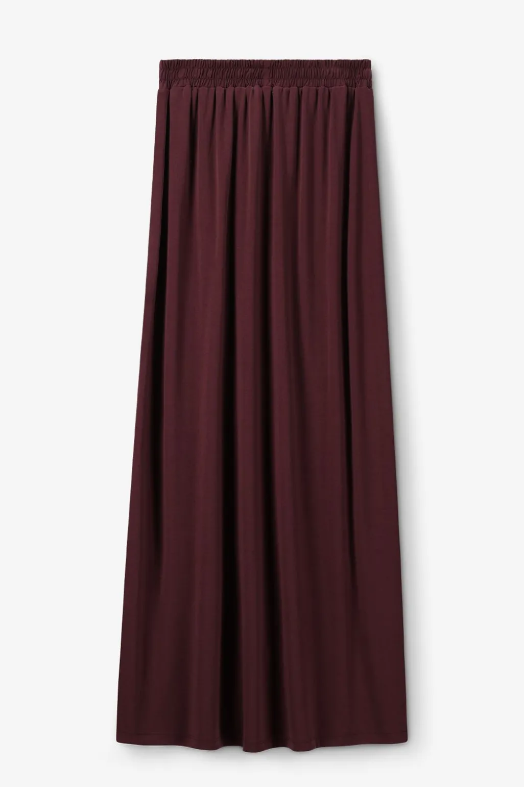 Donkerrode jersey maxi-rok