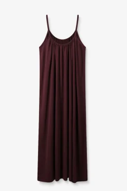 Donkerrode maxi jurk