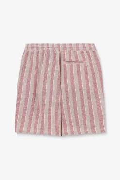 Donkerrode short met strepen