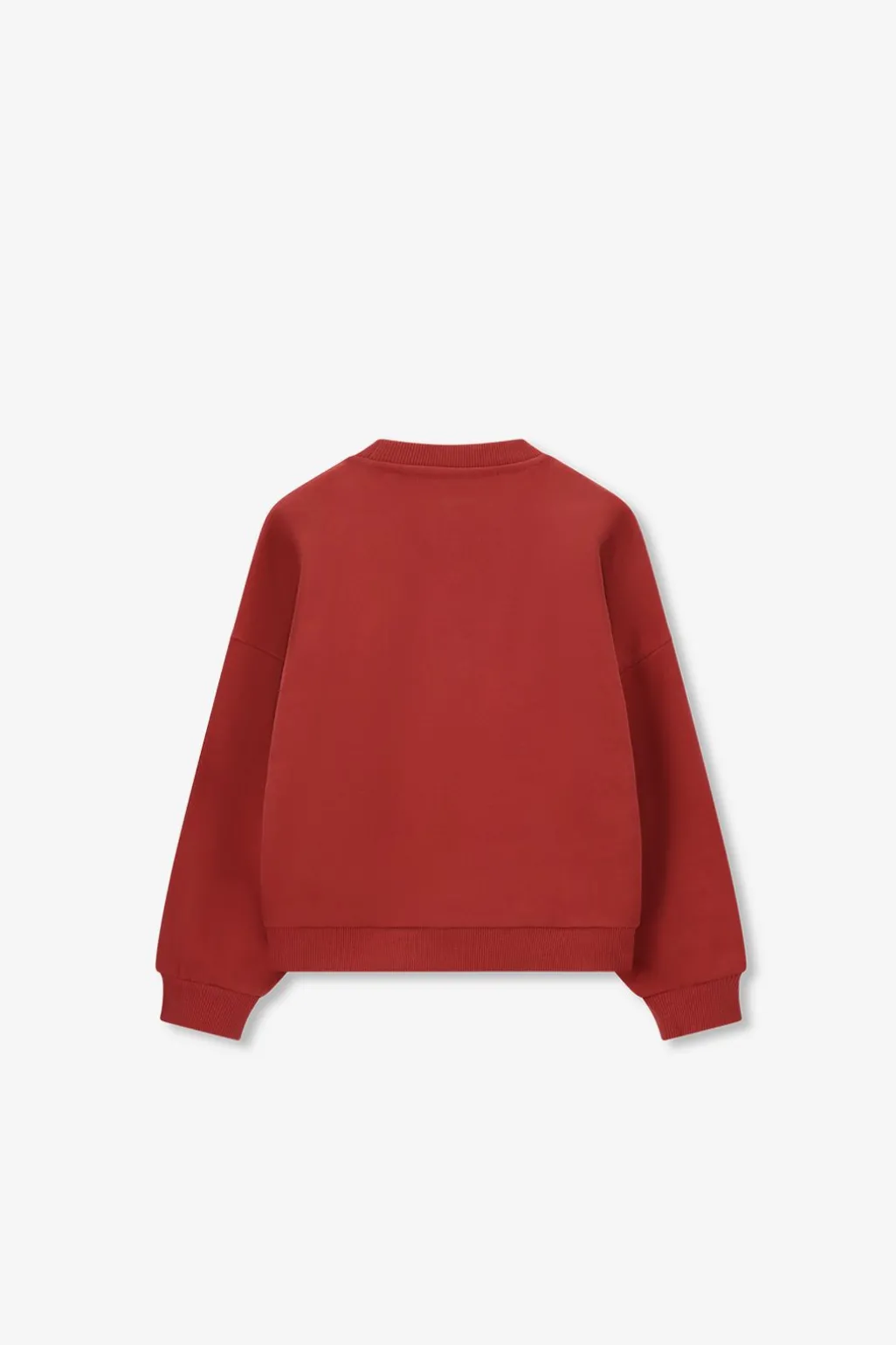 Donkerrode sweater met artwork