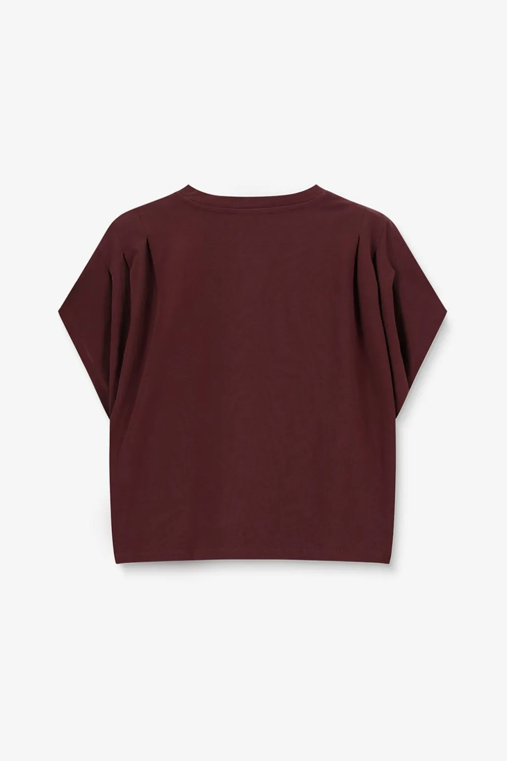 Donkerrood boxy T-shirt