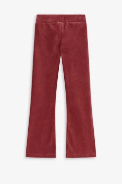 Donkerroze rib flared legging