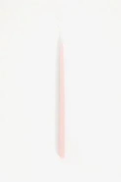 Dunne lichtroze sierkaarsen 28cm