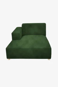 Earl velvet chaise longue links green forest