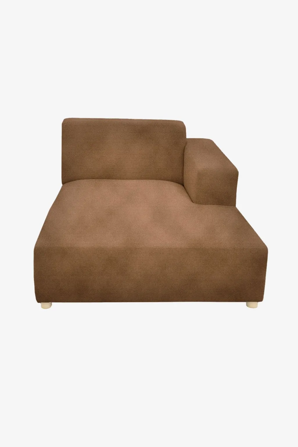 Earl velvet chaise longue rechts brons