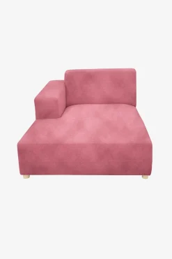 Earl velvet chaise longue links pink
