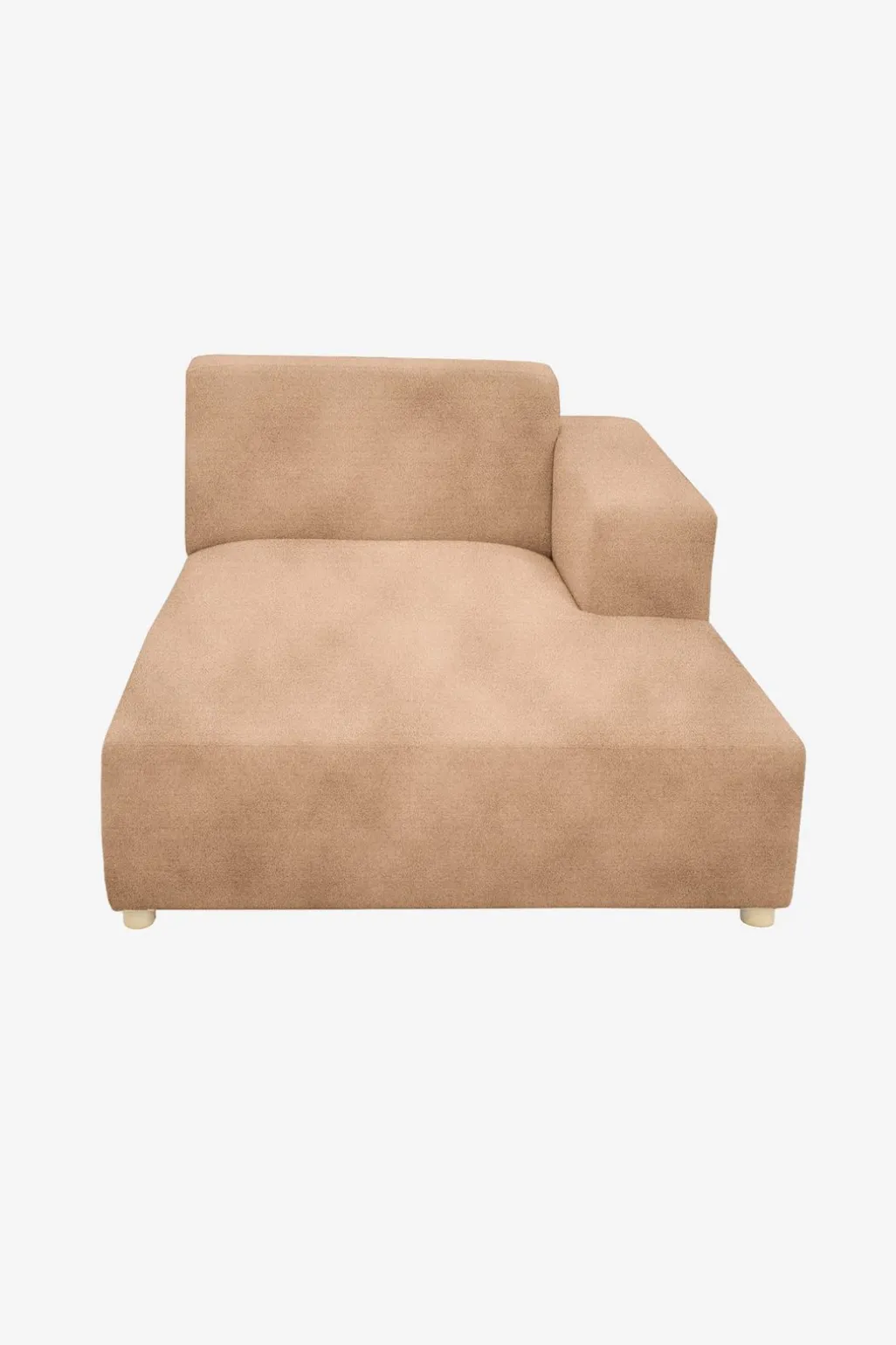 Earl velvet chaise longue rechts sand
