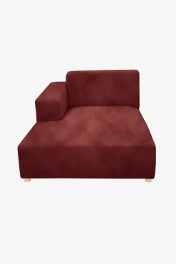 Earl velvet chaise longue links wine red