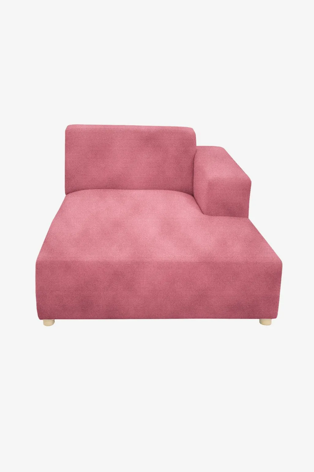 Earl velvet chaise longue rechts pink