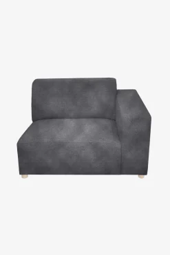 Earl velvet 1.5-zits bank arm rechts mid grey