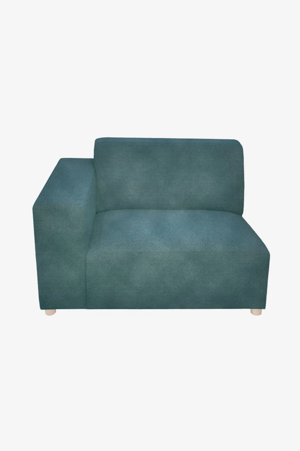Earl velvet 1.5-zits bank arm links grijsblauw