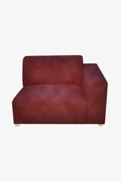 Earl velvet 1.5-zits bank arm rechts wine red
