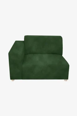 Earl velvet 1.5-zits bank arm links green forest
