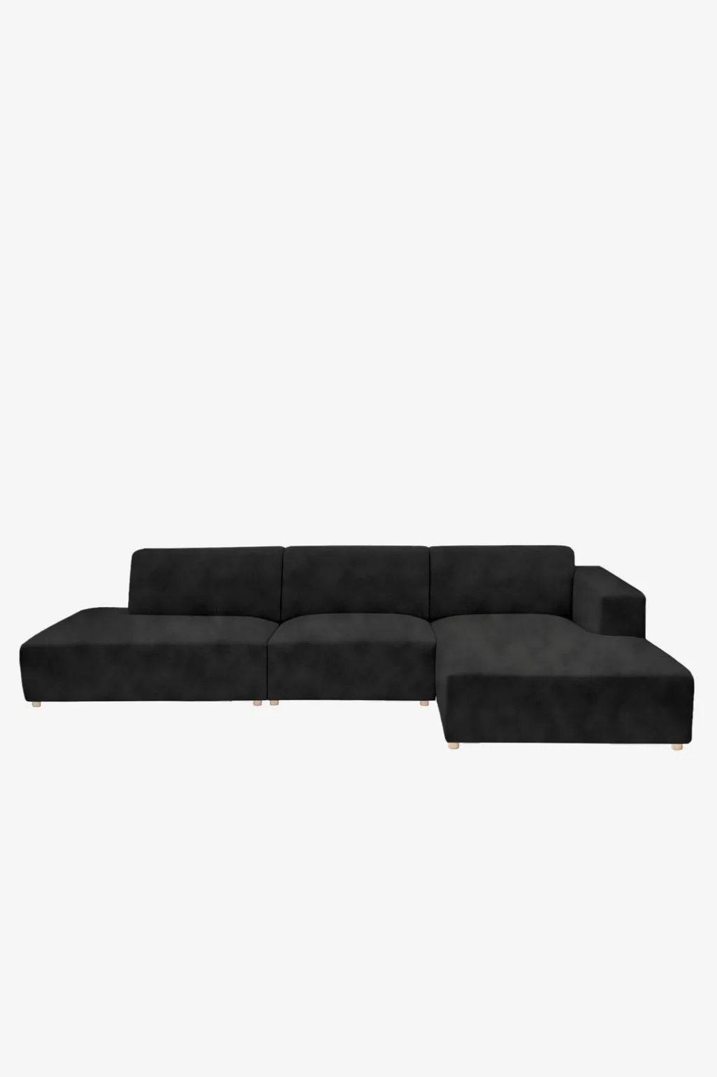 Earl velvet 4-zits bank chaise longue rechts otto longue links antraciet
