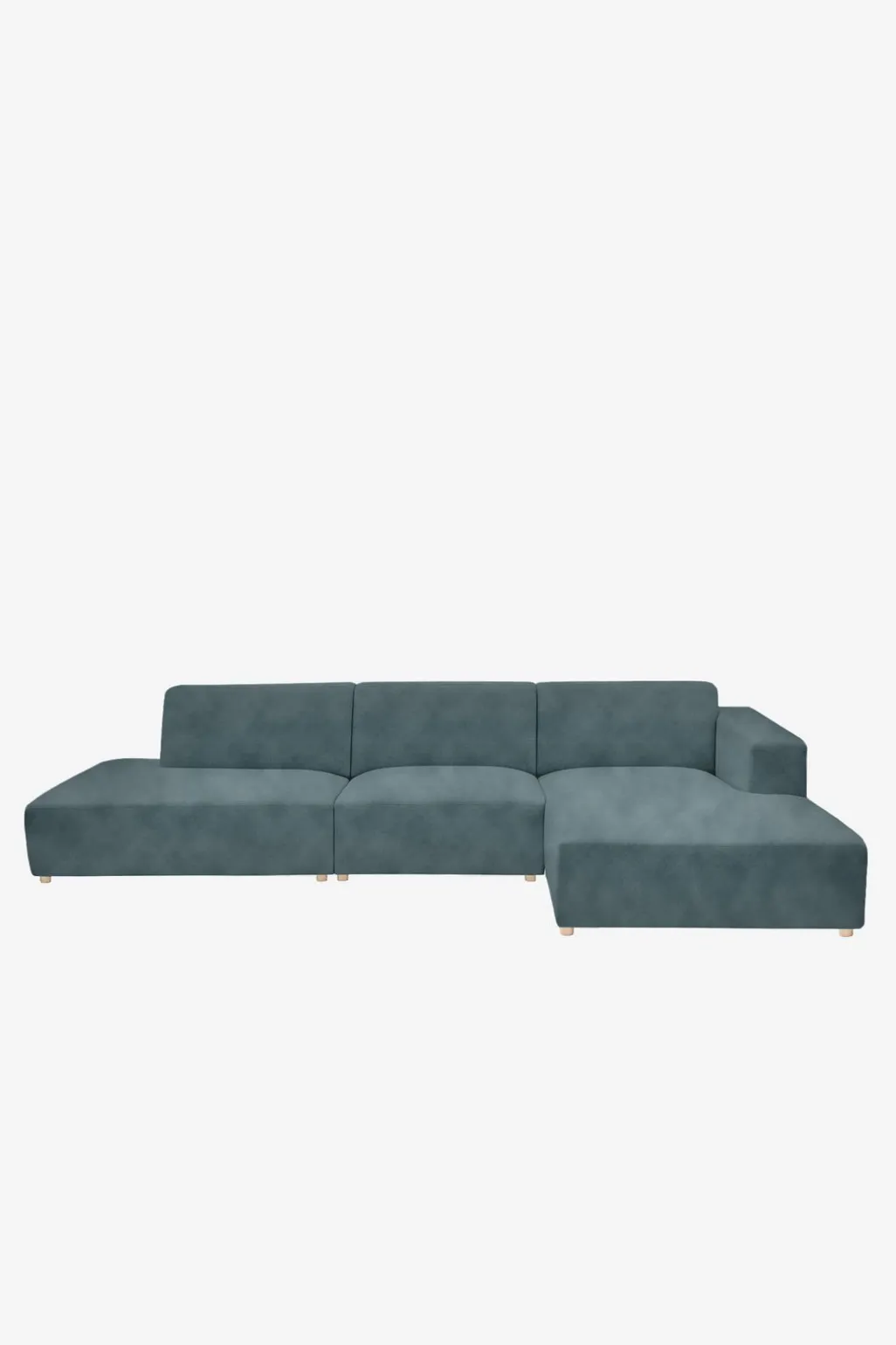 Earl velvet 4-zits bank chaise longue rechts otto longue links grijs blauw