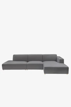 Earl 4-zits bank chaise longue rechte otto lounge links dark grey