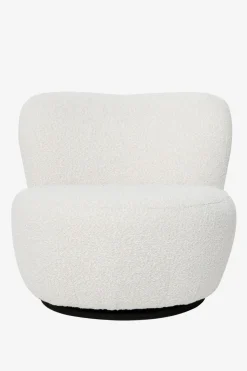 Ecru boucle draaifauteuil Anne