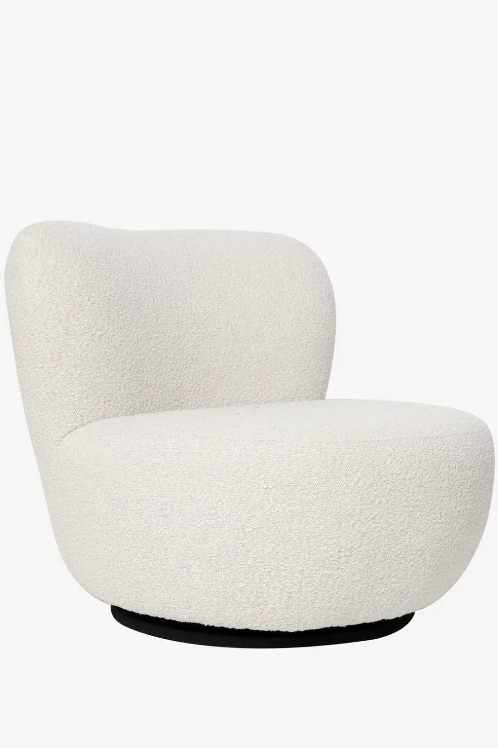 Ecru boucle draaifauteuil Anne