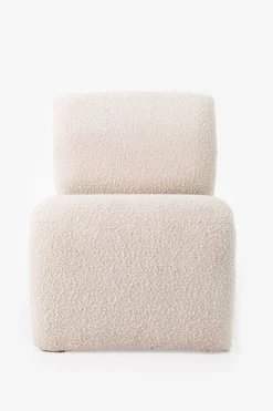 Ecru boucle lounge chair