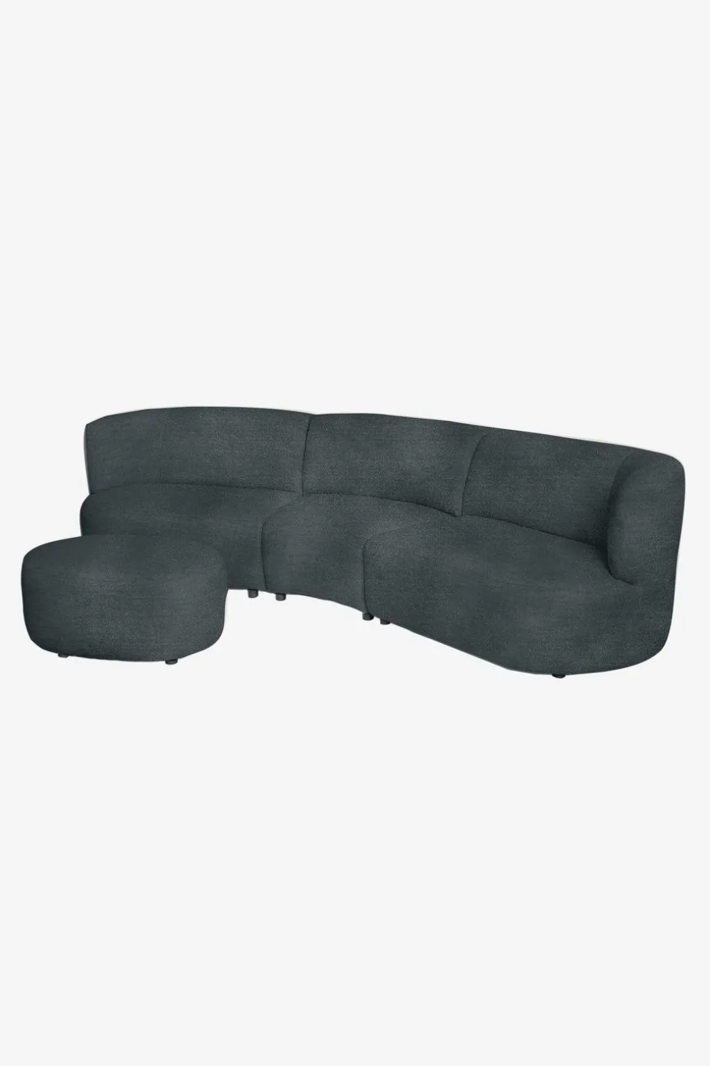 Empress velvet hocker antraciet