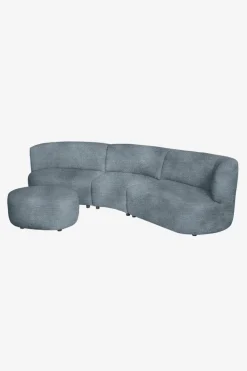 Empress velvet hocker mid grey