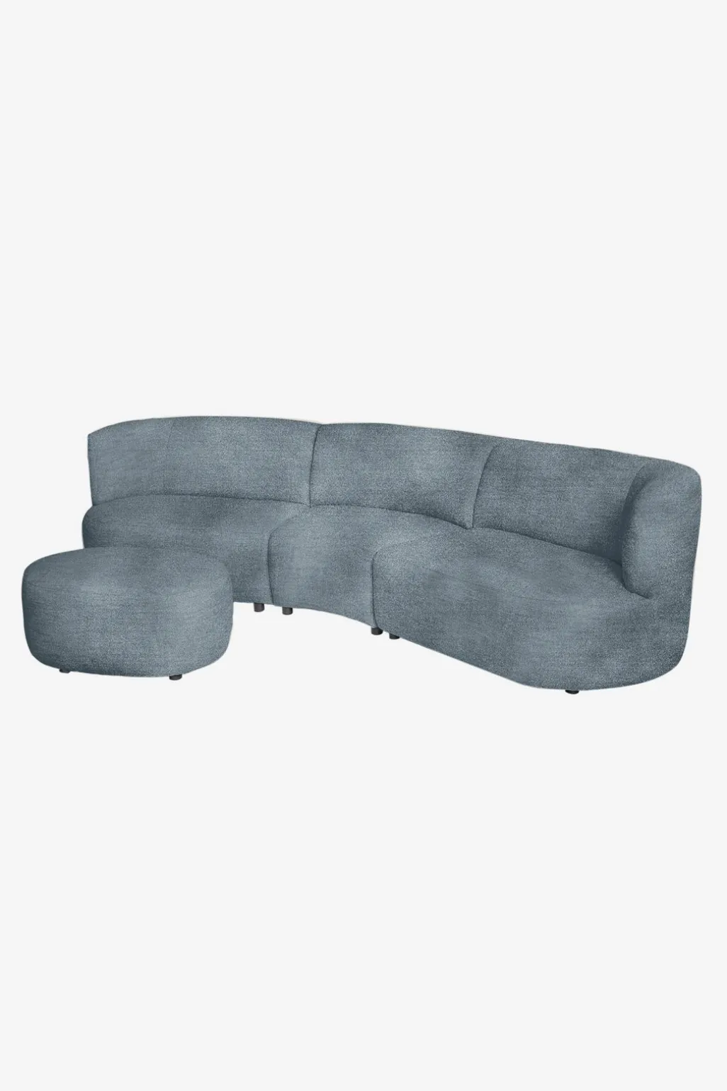 Empress velvet hocker mid grey