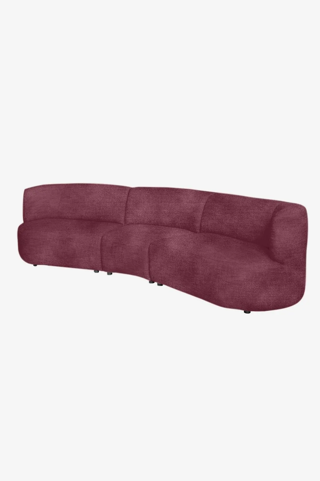 Empress velvet 3,5-zits bank wine red