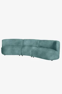 Empress velvet 3,5-zits bank grijsblauw